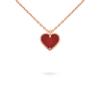 ¡®Glow¡¯SWEET CLOVER CARNELIAN HEART NECKLACE