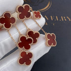 ¡®Glow¡¯CLOVER EARRINGS CARNELIAN 4 MOTIFS PINK GOLD