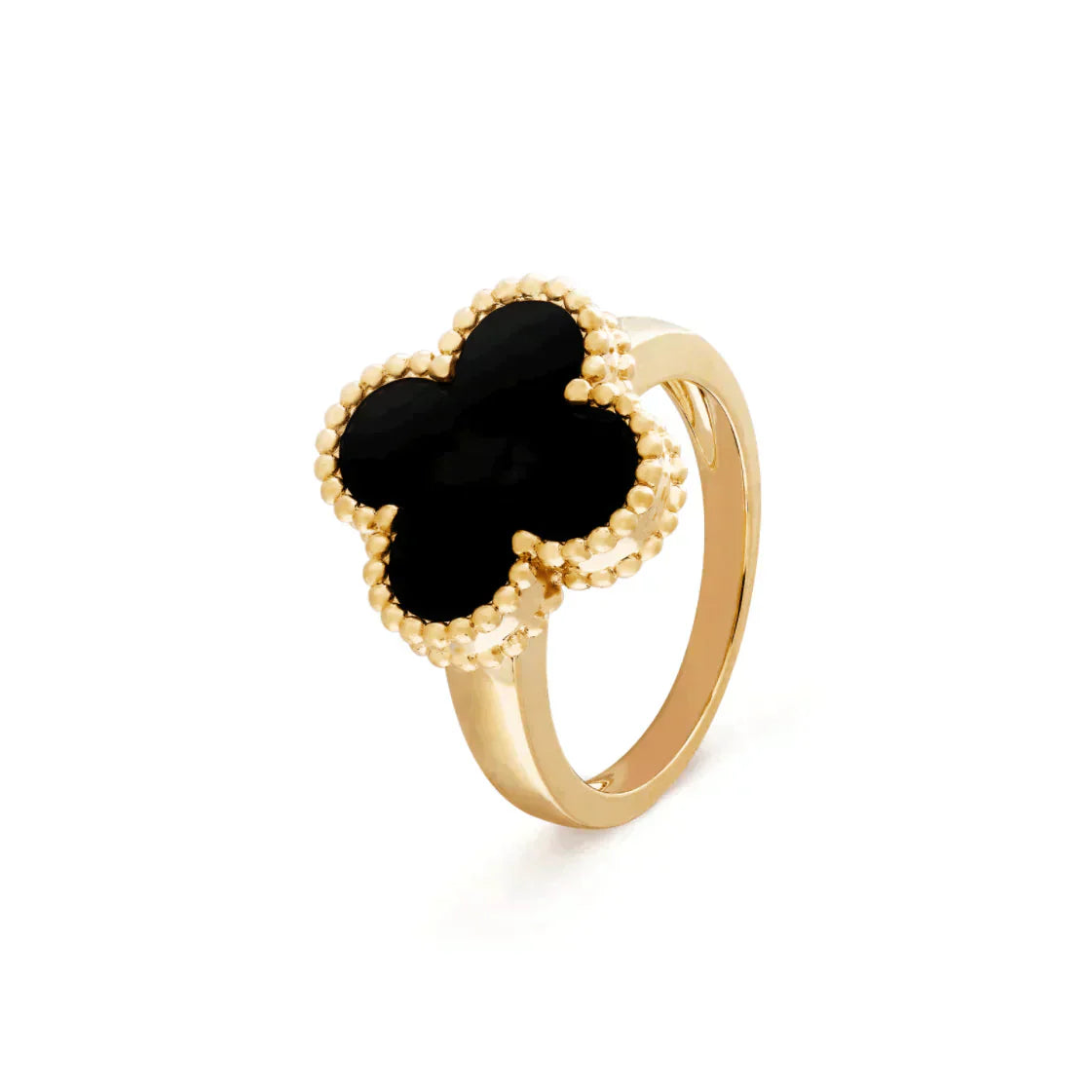 ¡®Glow¡¯CLOVER ONYX RING