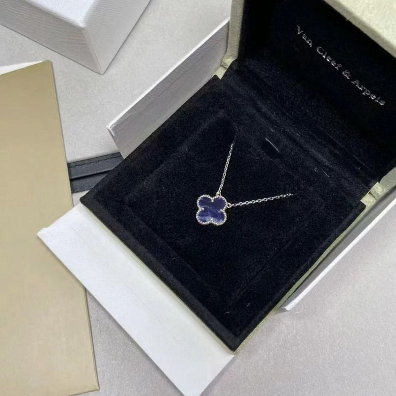 ¡®Glow¡¯CLOVER 15MM PIETERSITE NECKLACE SILVER