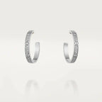 GlowLOVE DIAMOND SILVER HOOP EARRINGS