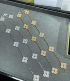 [¡®Glow¡¯]CLOVER 10 MOTIFS FULL DIAMOND NECKLACE