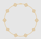 [¡®Glow¡¯]CLOVER 10 MOTIFS FULL DIAMOND NECKLACE