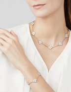 [¡®Glow¡¯]CLOVER 10 MOTIFS FULL DIAMOND NECKLACE