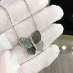 ¡®Glow¡¯LARGE BUTTERFLY SILVER PENDANT DIAMOND NECKLACE
