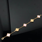 [Glow Jewelry] CLOVER 5 MOTIFS  PINK MOP BRACELET COLLECTION