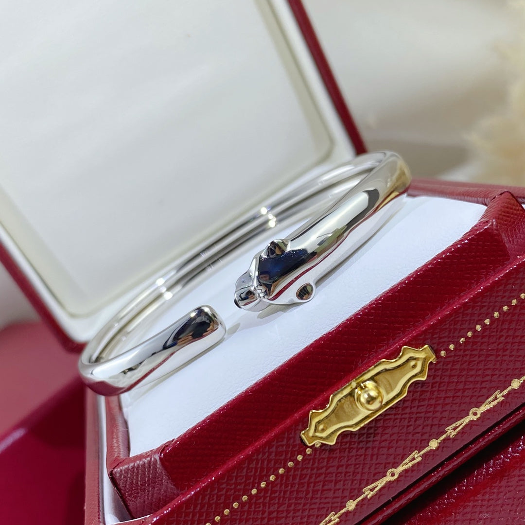 GlowPANTHERE SILVER OPEN BRACELET