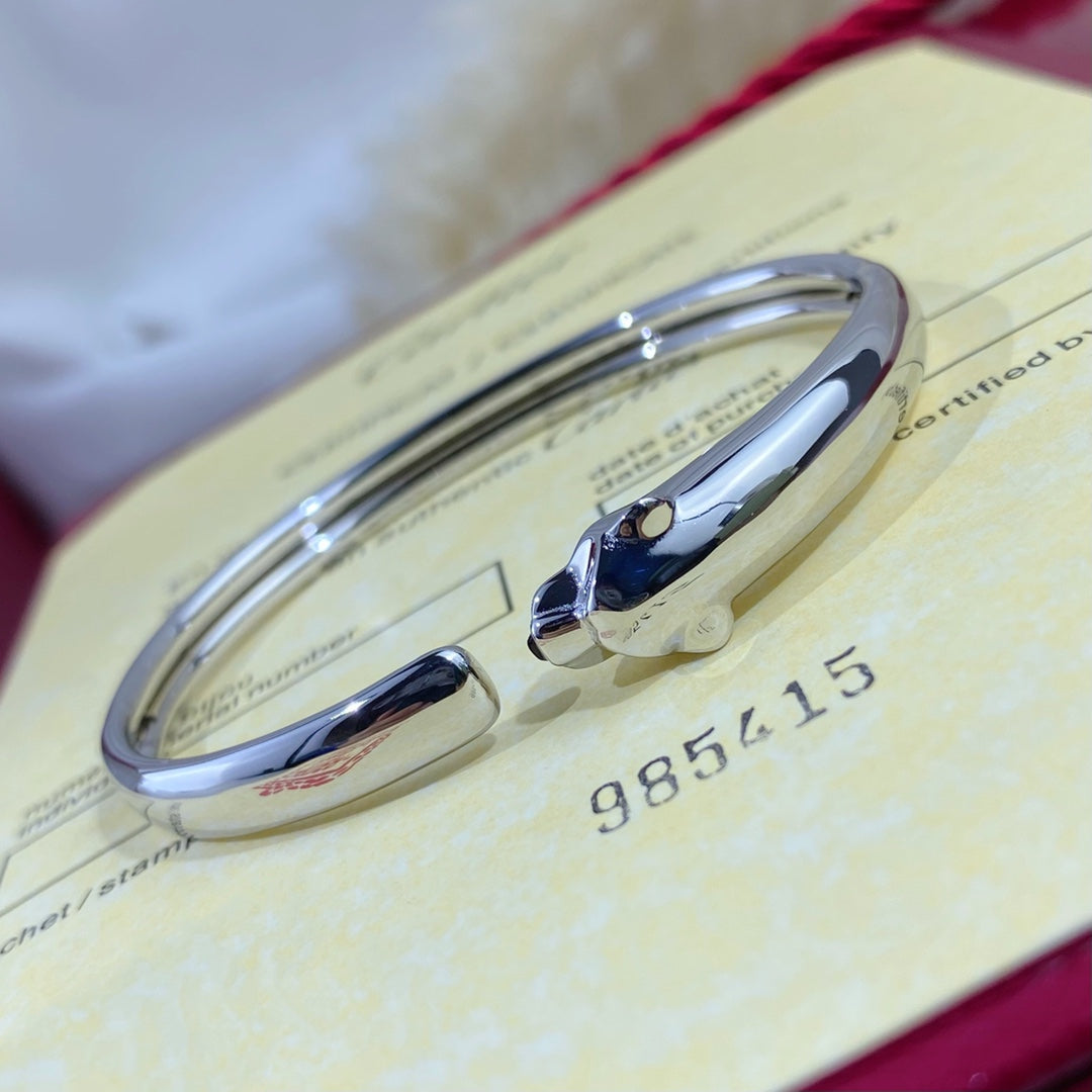 GlowPANTHERE SILVER OPEN BRACELET