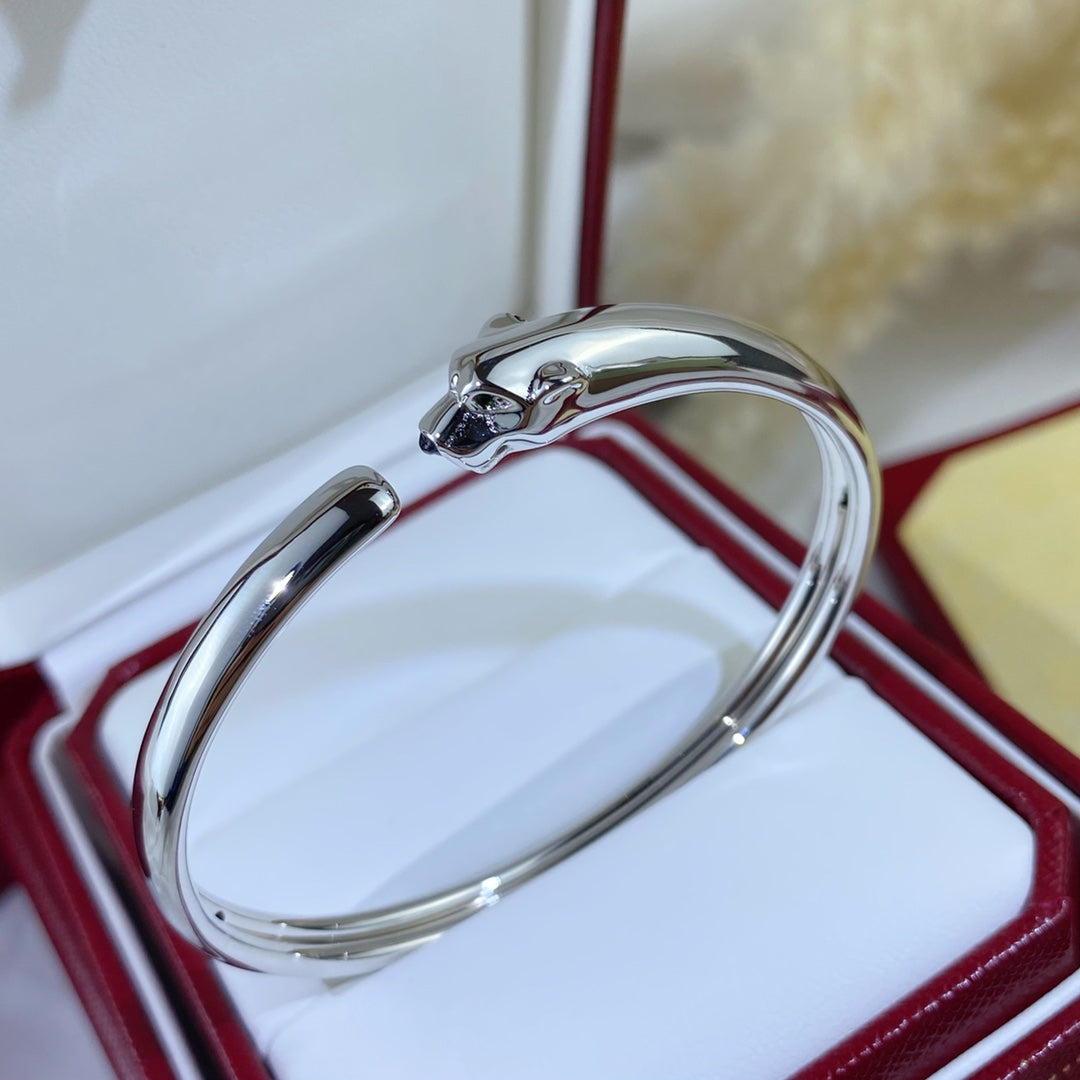 GlowPANTHERE SILVER OPEN BRACELET