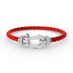 GlowFORCE LARGE HORSESHOE FULL DIAMOND BRACELET SILVER