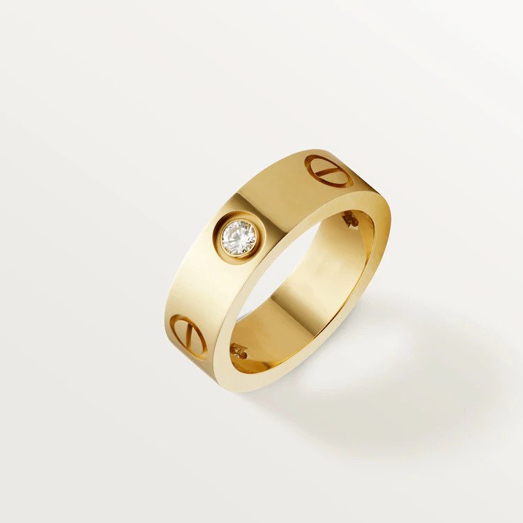 GlowLOVE RING 5.5MM 3 DIAMONDS PINK GOLD